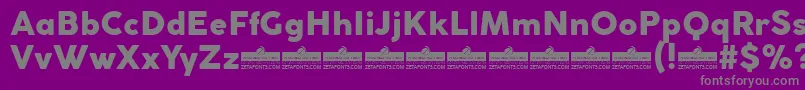 CocogothicHeavyTrial Font – Gray Fonts on Purple Background