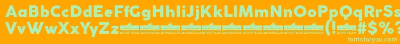 CocogothicHeavyTrial Font – Green Fonts on Orange Background