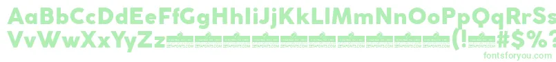 CocogothicHeavyTrial Font – Green Fonts on White Background