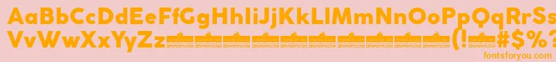 CocogothicHeavyTrial Font – Orange Fonts on Pink Background