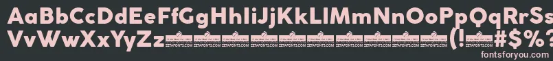 CocogothicHeavyTrial Font – Pink Fonts on Black Background