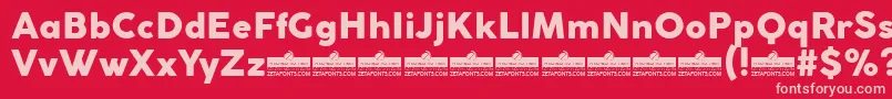 CocogothicHeavyTrial Font – Pink Fonts on Red Background