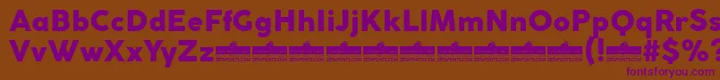 CocogothicHeavyTrial Font – Purple Fonts on Brown Background