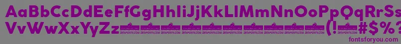 CocogothicHeavyTrial Font – Purple Fonts on Gray Background