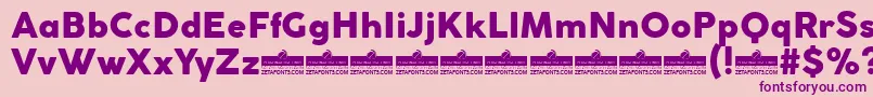 CocogothicHeavyTrial Font – Purple Fonts on Pink Background