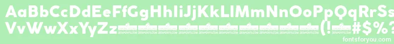 CocogothicHeavyTrial Font – White Fonts on Green Background