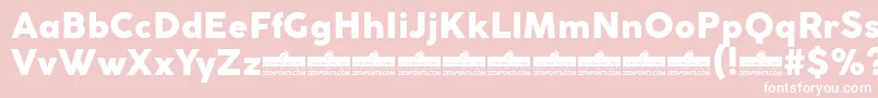 CocogothicHeavyTrial Font – White Fonts on Pink Background