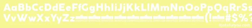 CocogothicHeavyTrial Font – White Fonts on Yellow Background