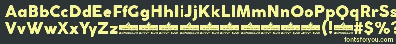 CocogothicHeavyTrial Font – Yellow Fonts on Black Background