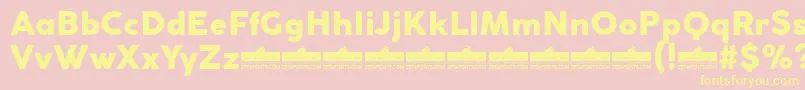 CocogothicHeavyTrial Font – Yellow Fonts on Pink Background