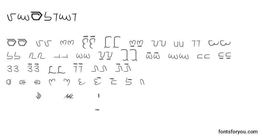 Brakiri Font – alphabet, numbers, special characters
