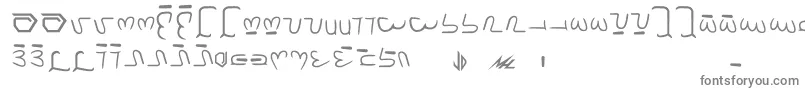 フォントBrakiri – 白い背景に灰色の文字