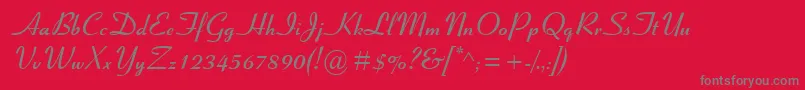 CoronetMtBold Font – Gray Fonts on Red Background