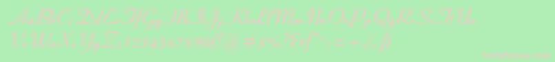 CoronetMtBold Font – Pink Fonts on Green Background