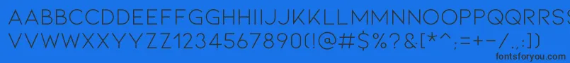 KionaRegular Font – Black Fonts on Blue Background