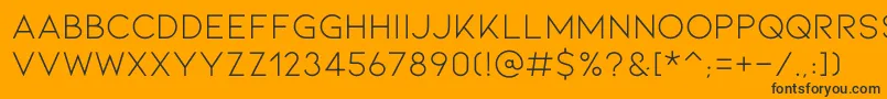 KionaRegular Font – Black Fonts on Orange Background