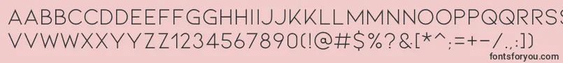 KionaRegular Font – Black Fonts on Pink Background