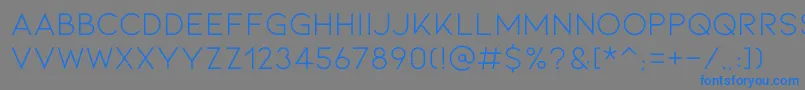 KionaRegular Font – Blue Fonts on Gray Background