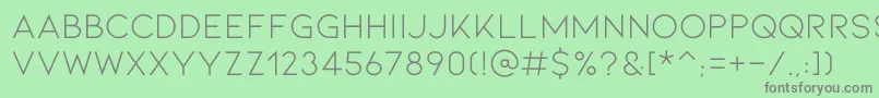 KionaRegular Font – Gray Fonts on Green Background