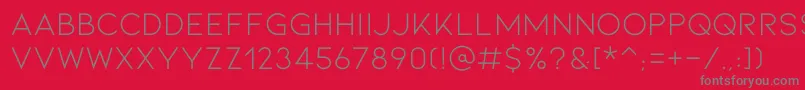 フォントKionaRegular – 赤い背景に灰色の文字