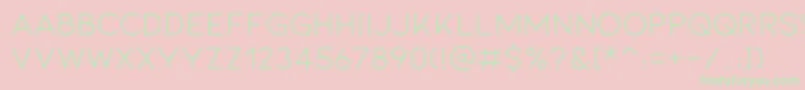 KionaRegular Font – Green Fonts on Pink Background