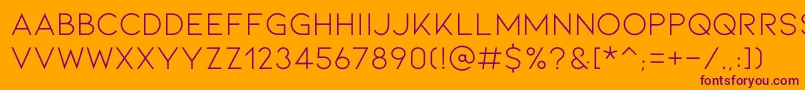 KionaRegular Font – Purple Fonts on Orange Background