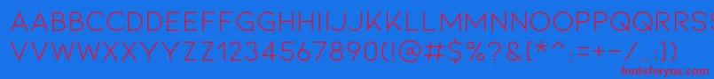 Шрифт KionaRegular – красные шрифты на синем фоне