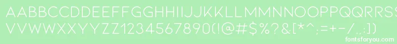 KionaRegular Font – White Fonts on Green Background