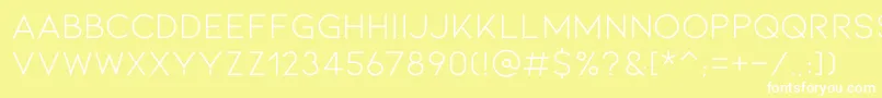 KionaRegular Font – White Fonts on Yellow Background