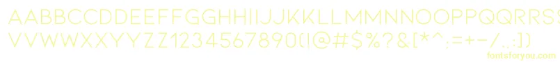 KionaRegular Font – Yellow Fonts on White Background