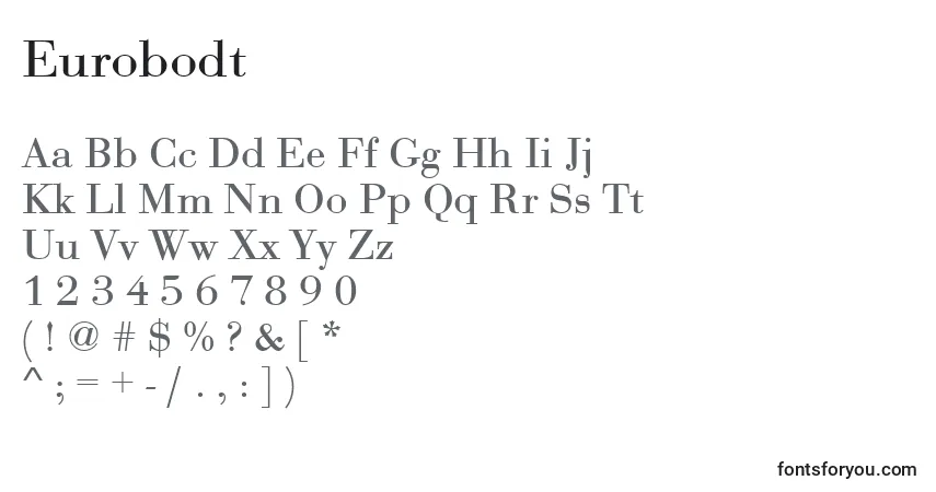 Шрифт Eurobodt – алфавит, цифры, специальные символы