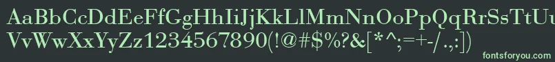 フォントEurobodt – 黒い背景に緑の文字
