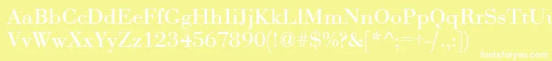 Eurobodt Font – White Fonts on Yellow Background