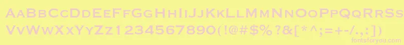 Шрифт Copperplategothicstd31bc – розовые шрифты на жёлтом фоне