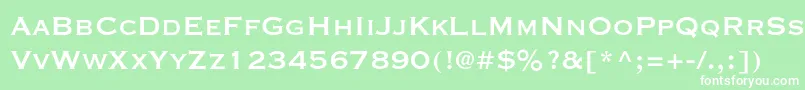 フォントCopperplategothicstd31bc – 緑の背景に白い文字