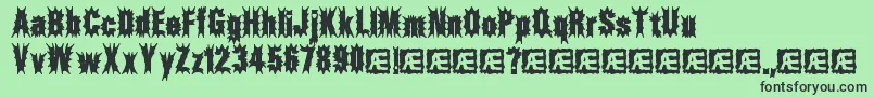 AftermathBrk Font – Black Fonts on Green Background