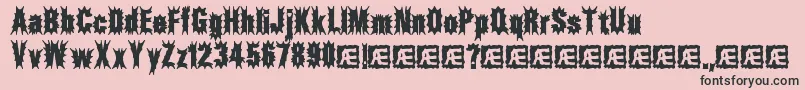 AftermathBrk Font – Black Fonts on Pink Background