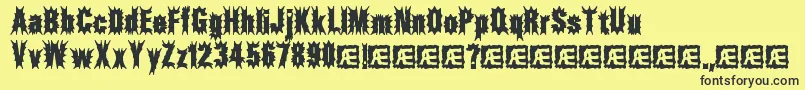 AftermathBrk Font – Black Fonts on Yellow Background