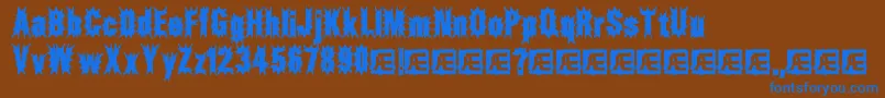 AftermathBrk Font – Blue Fonts on Brown Background