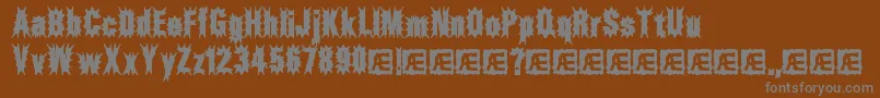 フォントAftermathBrk – 茶色の背景に灰色の文字