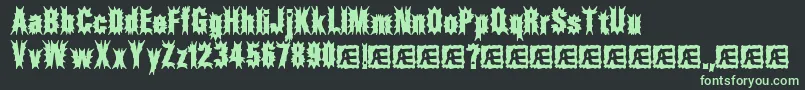 AftermathBrk Font – Green Fonts on Black Background