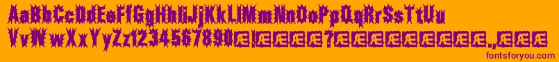 AftermathBrk Font – Purple Fonts on Orange Background