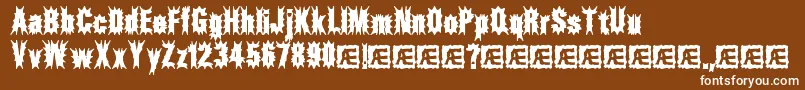 フォントAftermathBrk – 茶色の背景に白い文字