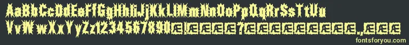 AftermathBrk Font – Yellow Fonts on Black Background