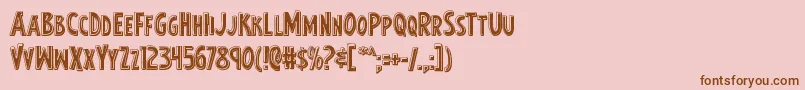 Earthsmightiestbevel Font – Brown Fonts on Pink Background