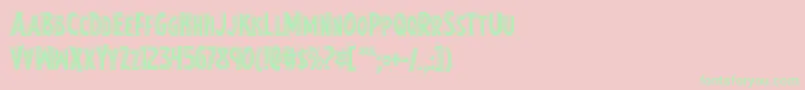 Earthsmightiestbevel Font – Green Fonts on Pink Background