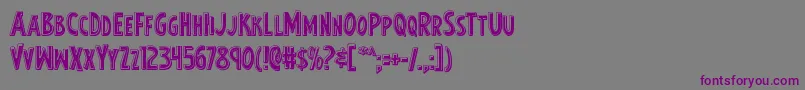 Earthsmightiestbevel Font – Purple Fonts on Gray Background