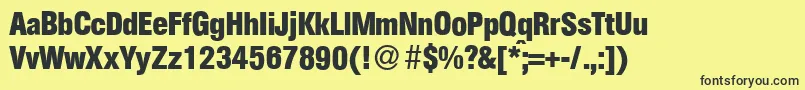 AtkinscdBold Font – Black Fonts on Yellow Background