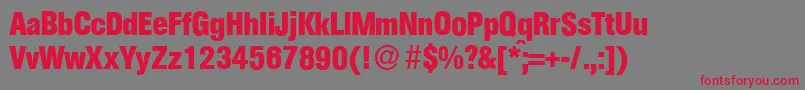 AtkinscdBold Font – Red Fonts on Gray Background