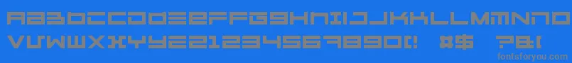 MegatonExtras-Schriftart – Graue Schriften auf blauem Hintergrund